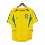 Günstige Fußballtrikots Brasilien 2002-2003 Retro Heimtrikot Kurzarm